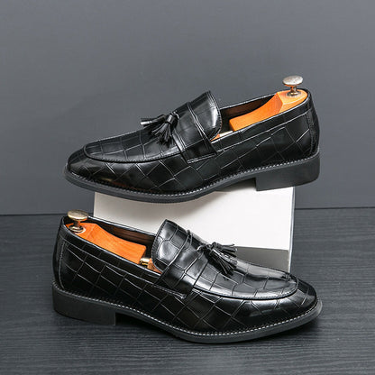 Damen Mokassins Leder Quasten Detail