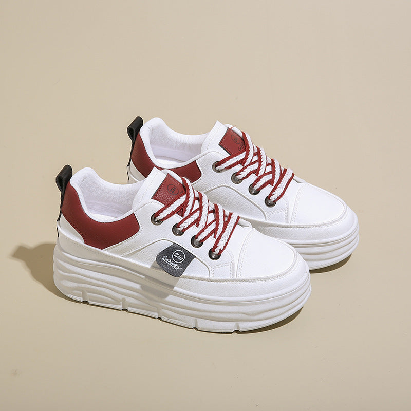 Damen Plateau Sneaker Weich Atmungsaktiv