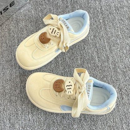 Damen Sneaker Sportlich Schnürsenkel