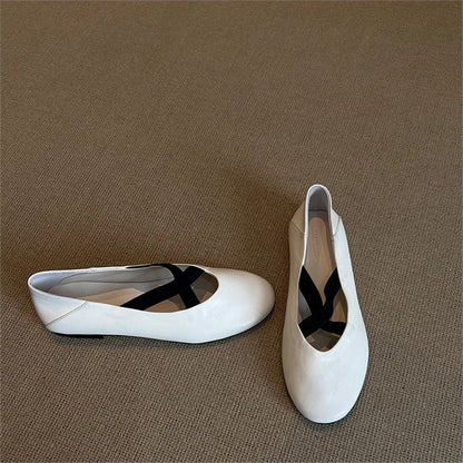 Damen Ballerinas Elastisch Weiches Innenfutter Bequem