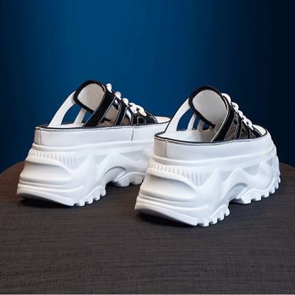 Damen Plateau Sneaker Atmungsaktives Mesh Komfort Dämpfung