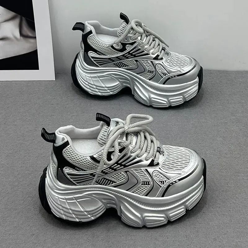 Damen Sneaker Chunky Atmungsaktives Netzwerk Leicht