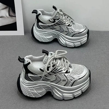 Damen Sneaker Chunky Atmungsaktives Netzwerk Leicht