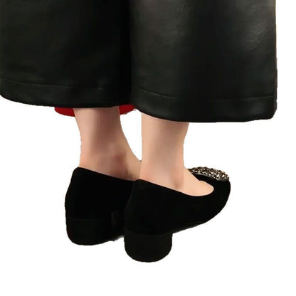 Damen Ballerinas Mit Schmuckapplikation Elegante Glitzer Schuhe