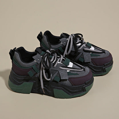Damen Sneaker Sportlich Chunky Schnellschnürer