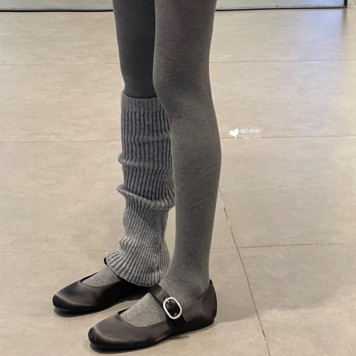 Damen Ballerinas Bequem Schnalle Elegantes Leder