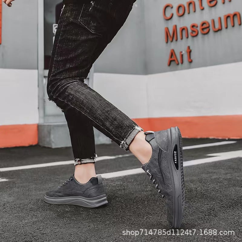 Damen Sneaker Leder Stoßdämpfende Sohle Sportlich