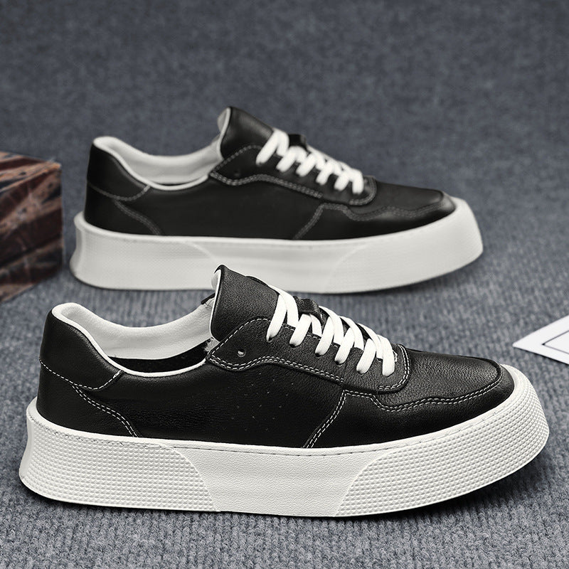 Damen Sneaker Leder Plattformsohle