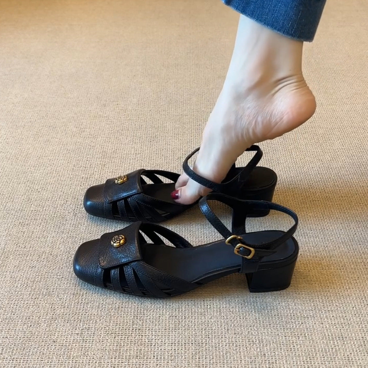 Damen Sandalen Komfortabel mit Applikation