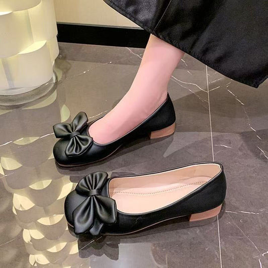 Damen Ballerinas Elegante Schleifen Schnürsenkel Schuhe - Norvielle