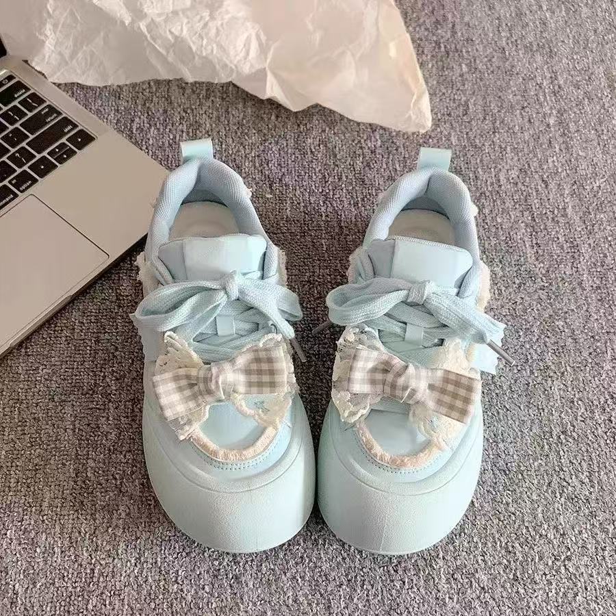 Damen Sneaker Rüschen Sportlich