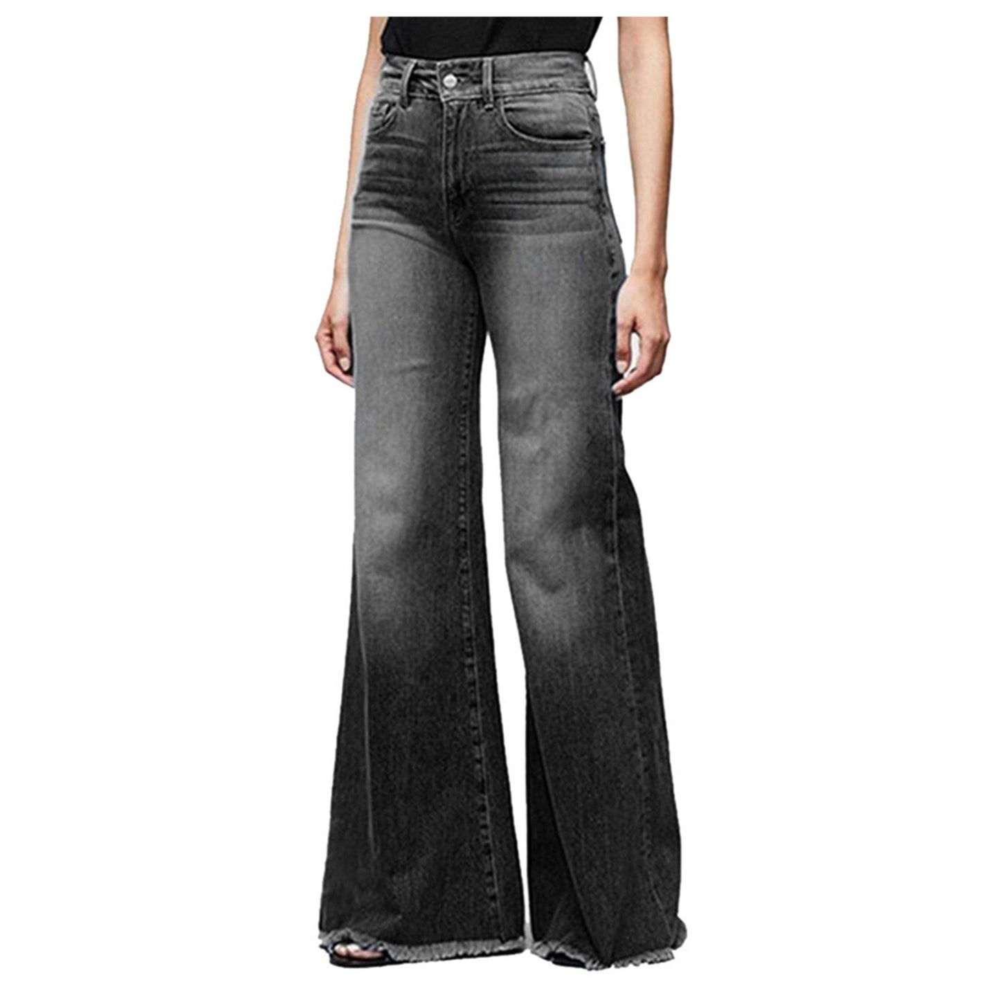 Damen Jeanshose Ausgefranst Trendy Blau