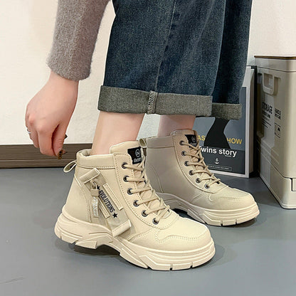 Damen Hochsneaker Atmungsaktives Material Gummisohle