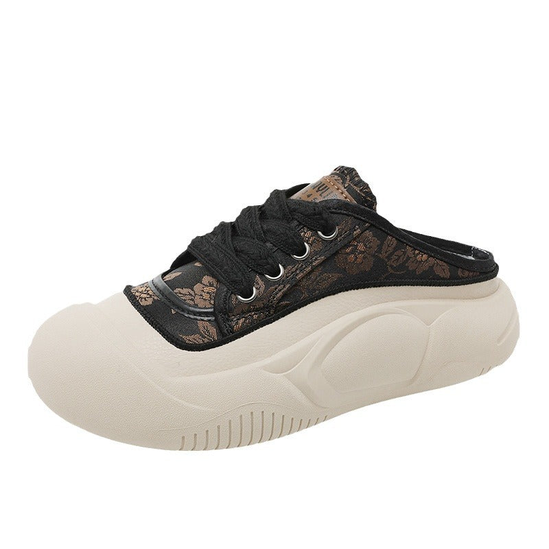 Damen Sneaker Blumenmuster Weich Bequem