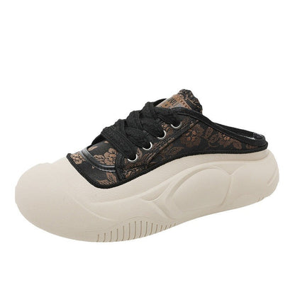 Damen Sneaker Blumenmuster Weich Bequem