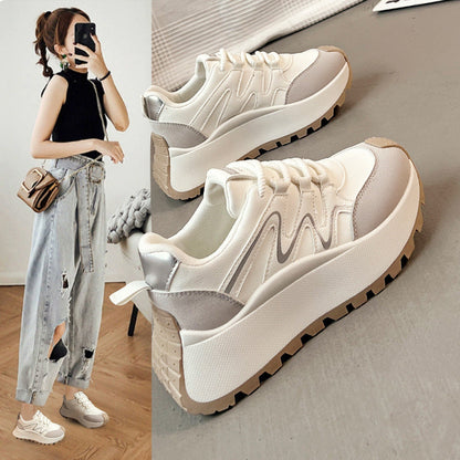 Damen Plateau Sneaker Bequem Modern - Norvielle