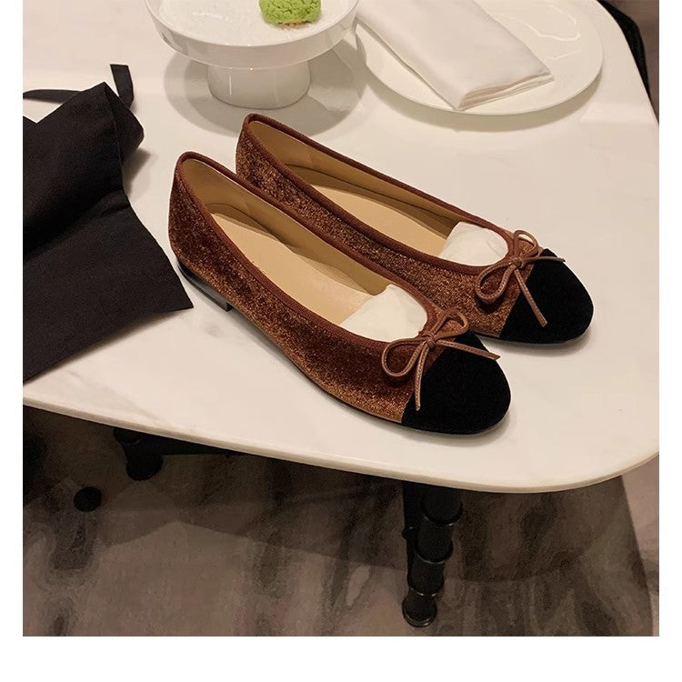 Damen Ballerinas Bequem Schnürsenkel Elegante Schleife