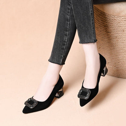 Damen Hochhackige Pumps Glitzer Elegantes Leder