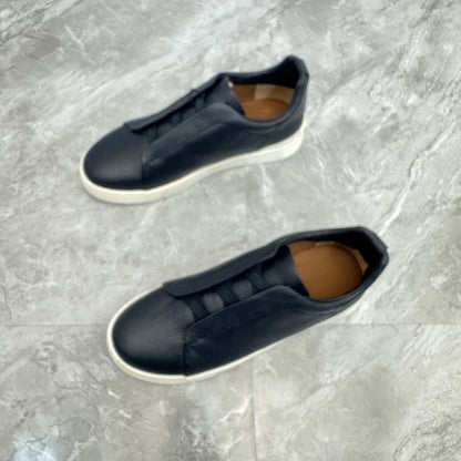 Damen Sneaker Slip-On Leder Rutschfest