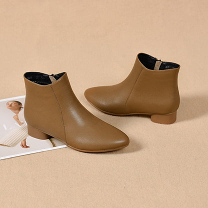 Damen Stiefel Spitz Leder