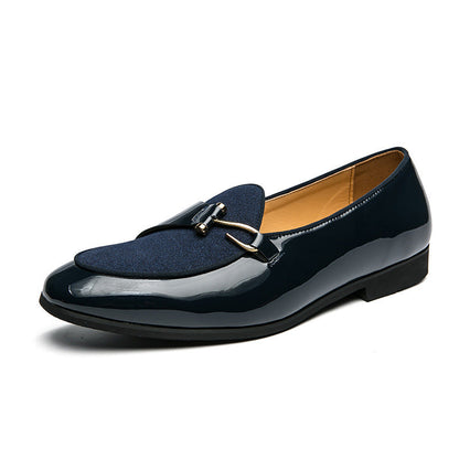 Damen Mokassins Elegante Schuhe Leder Schnalle