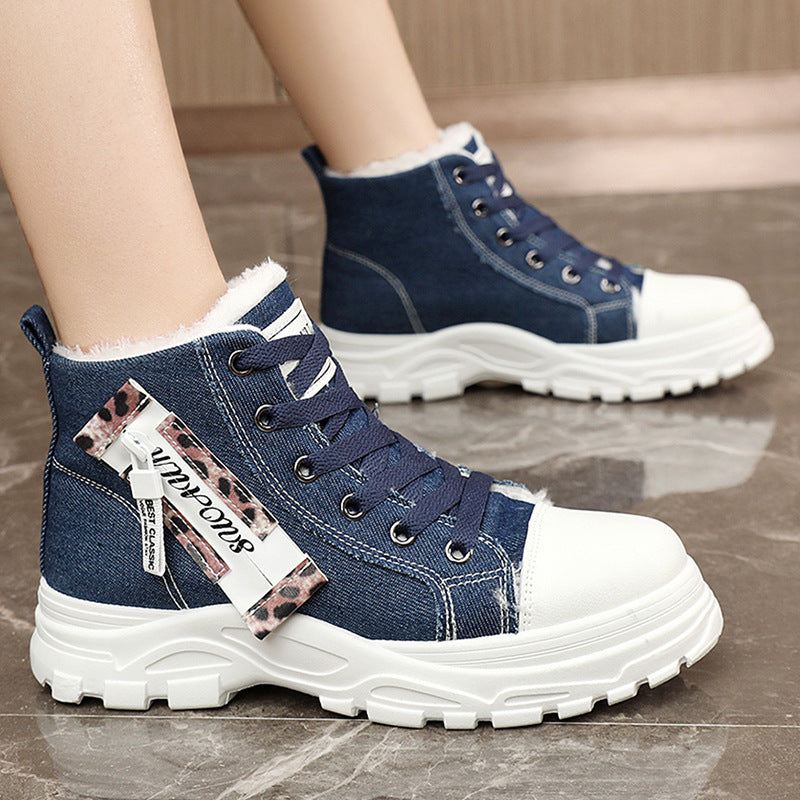 Damen High- Sneaker Robustes Innenfutter Warm