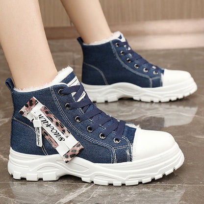 Damen High- Sneaker Robustes Innenfutter Warm