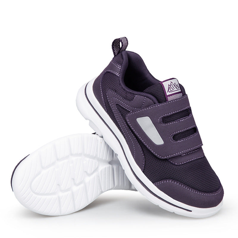 Damen Sneaker Atmungsaktiv Klettverschluss Freizeitschuhe