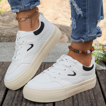 Damen Plateau Sneaker Komfortschuhe Modisch Hoch - Norvielle