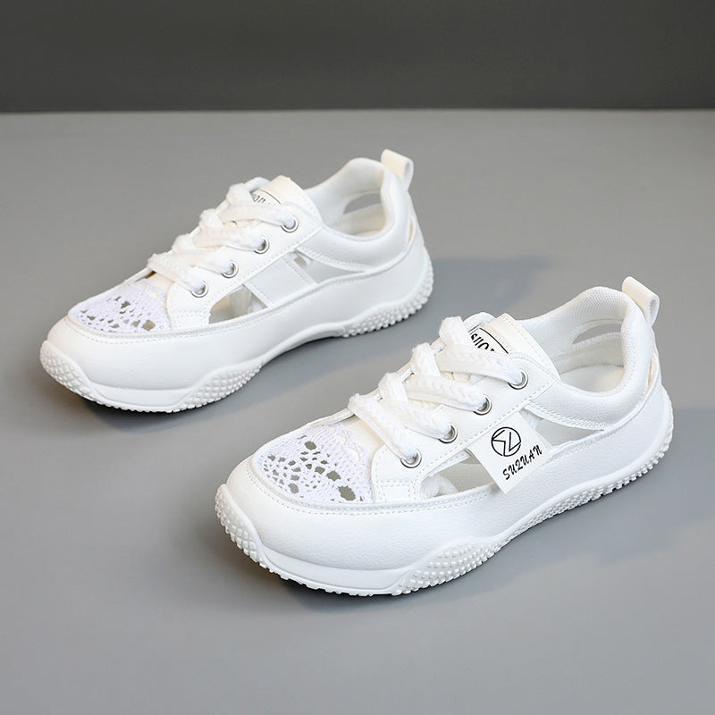 Damen Sneaker Atmungsaktives Netzdesign Florales Muster