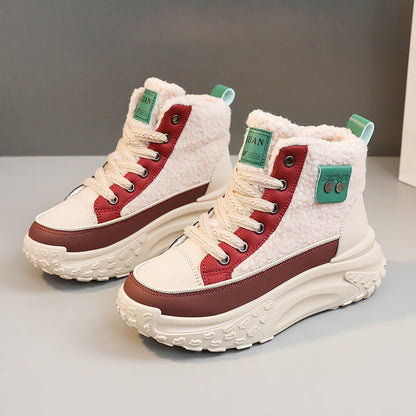 Damen High- Sneaker Warmfleece Rutschfest
