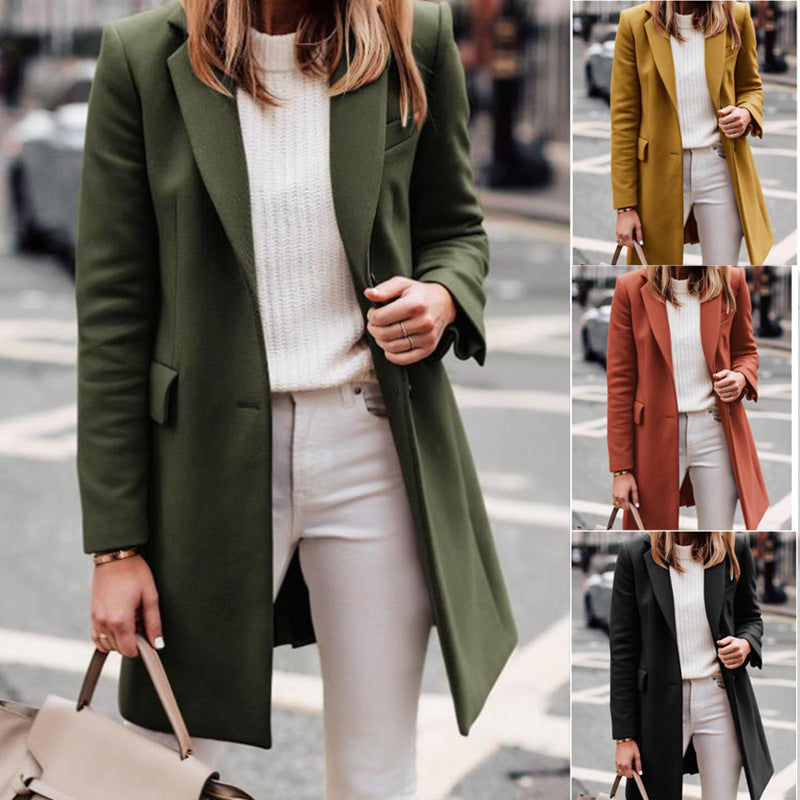 Damen Langblazer Elegant Modern