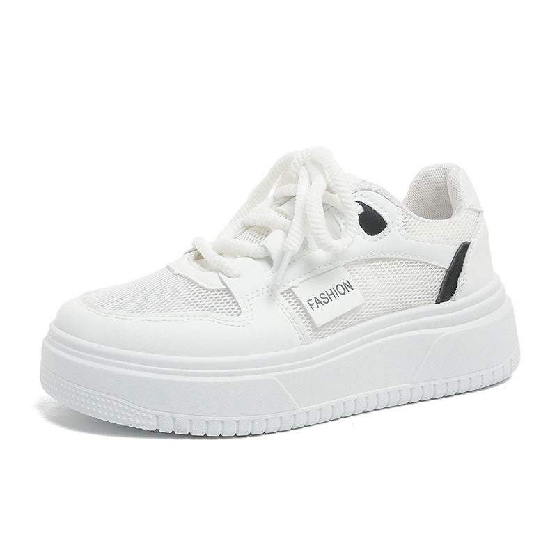 Damen Plattform Sneaker Atmungsaktives Mesh