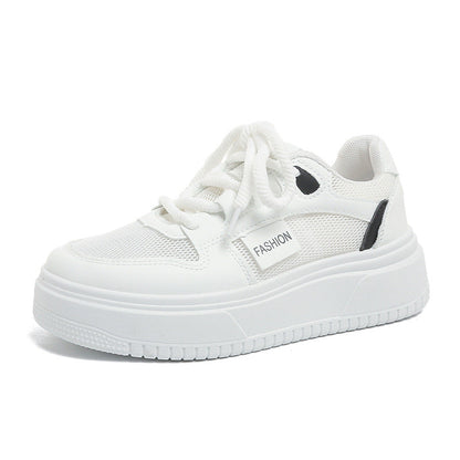 Damen Plattform Sneaker Atmungsaktives Mesh