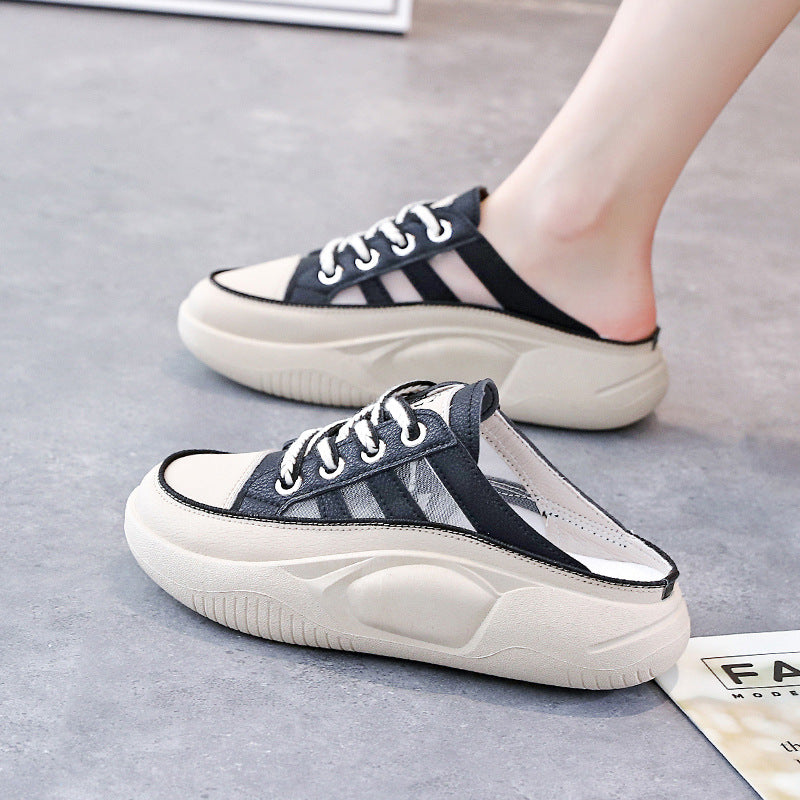 Damen Clogsneaker Atmungsaktiv Rutschfest Schwarz - Norvielle