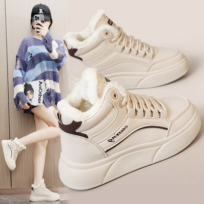 Damen Sneaker Weiches Innenfutter Flauschig
