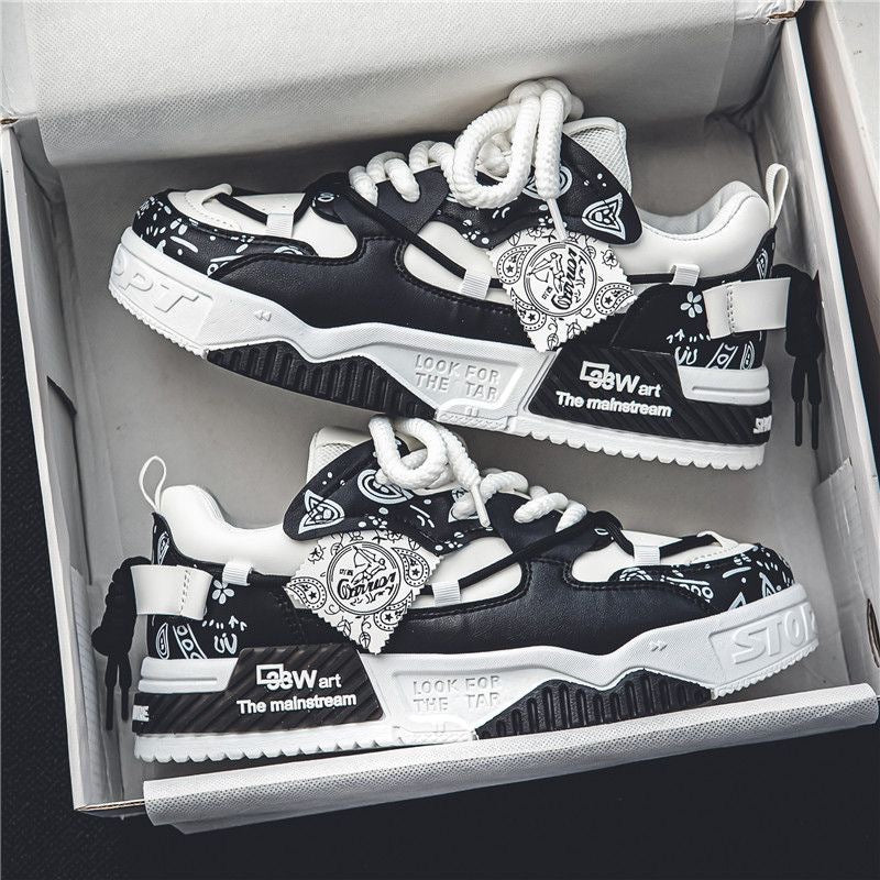 Damen Sneaker Chunky Sportlich Gummiweiß