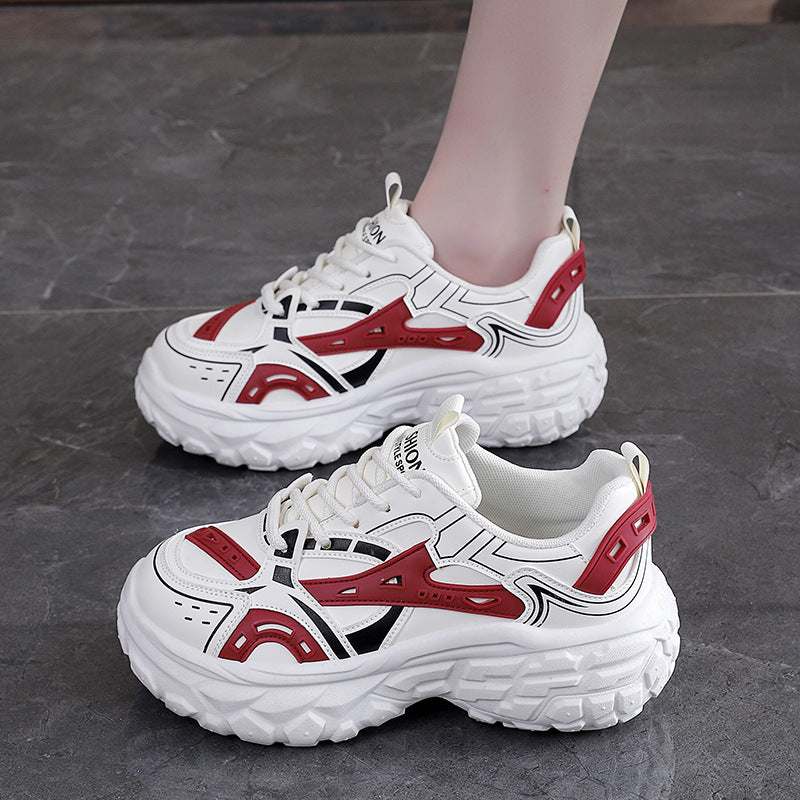 Damen Sneaker Sportlich Chunky Atmungsaktiv