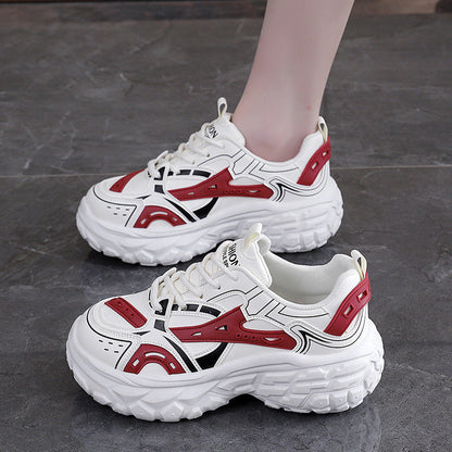 Damen Sneaker Sportlich Chunky Atmungsaktiv