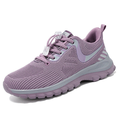 Damen Laufschuhe Atmungsaktives Mesh Elastisch Schnellschnürsystem