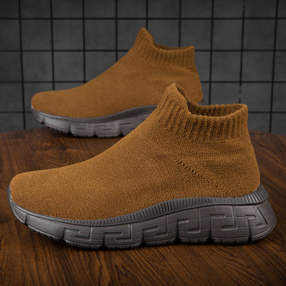 Damen Sneaker Strick Elastisch Bequem