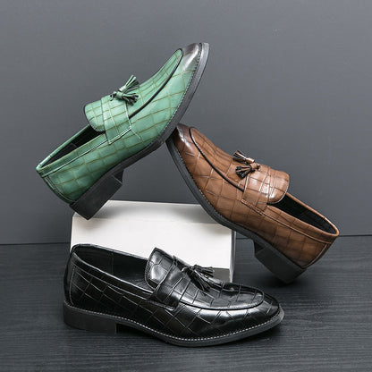 Damen Mokassins Leder Quasten Detail