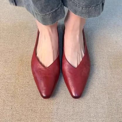 Damen Spitze Slipper Eleganter V-Ausschnitt