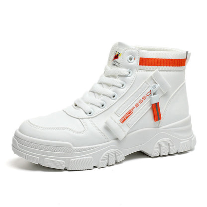 Damen Hoch Sneaker Atmungsaktives Material Reißverschluss Schwarz - Norvielle
