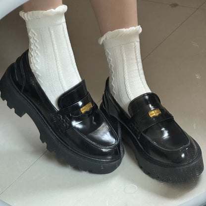 Damen Loafers Chunky Rutschfest