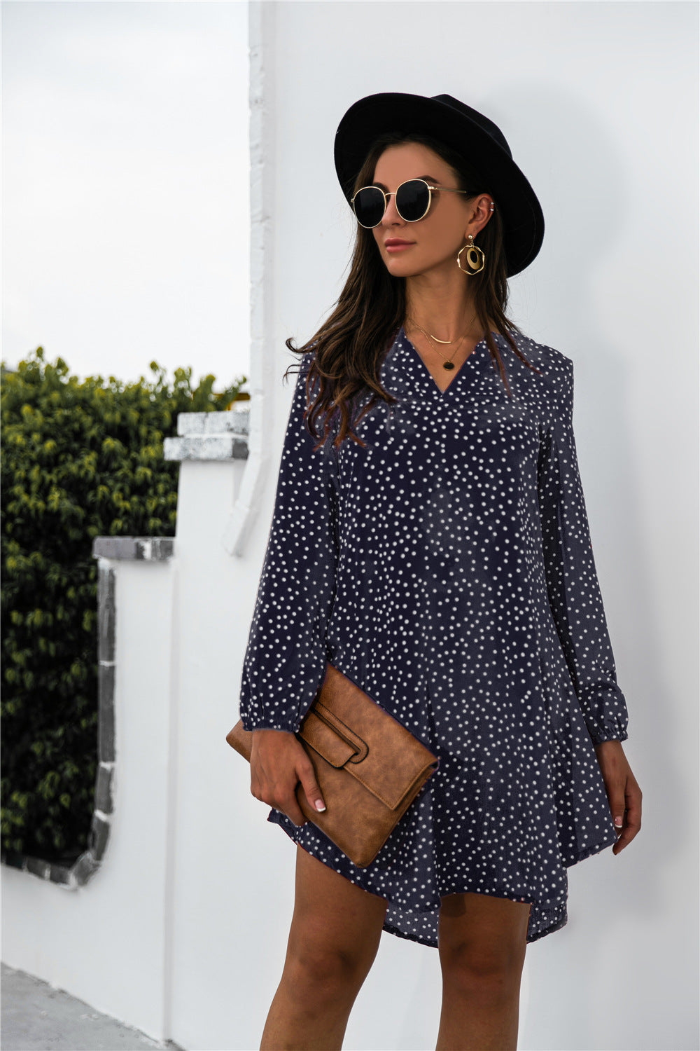 Damen Sommerkleid Polka Dots Elegant