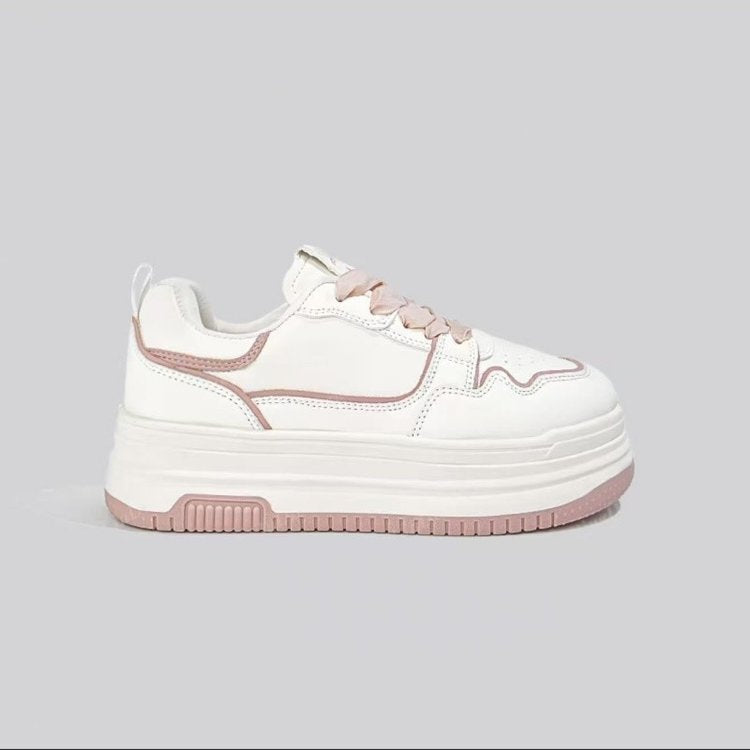 Damen Plattform Sneaker Rutschfeste Sohle Elegant