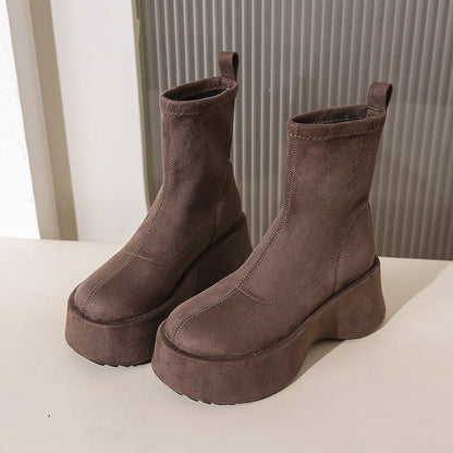 Damen Stiefelette Wildleder
