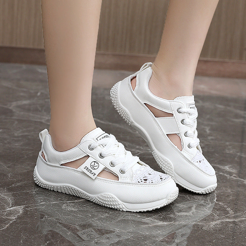 Damen Sneaker Atmungsaktives Netzdesign Florales Muster