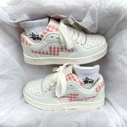 Damen Sneaker Karomuster Strapazierfähig
